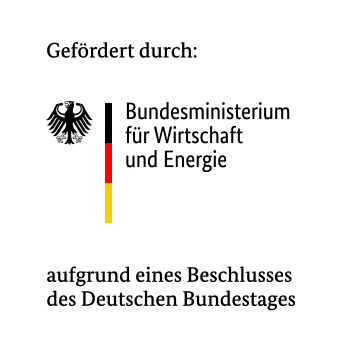 Logo: Gefördert durch das Bundesministerium für Wirtschaft und Energie aufgrund eines Beschlusses des Deutschen Bundestages